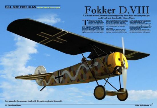 Picture of Fokker D.VIII 42″ R/C Short Kit (Peter Rake design)